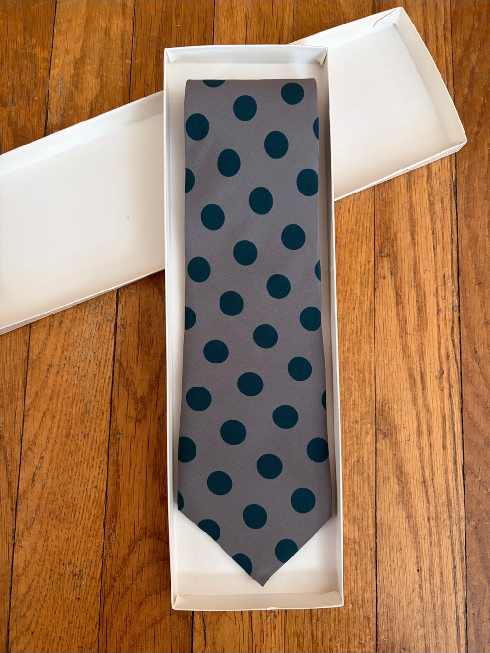 Vintage 90s Funky 100% Silk Polka Dot Neck Tie Deadstock Men’s Necktie
